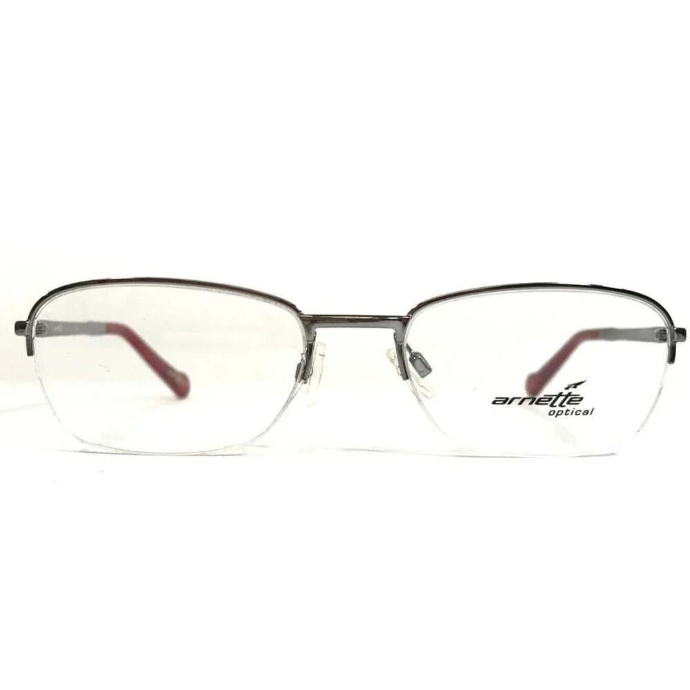 Arnette Eyeglasses Frames MOD.6084 502 Silver Half Rim Square 52-18-135